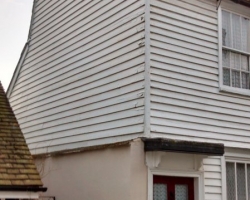 External decoration of period cottage before - Upnor